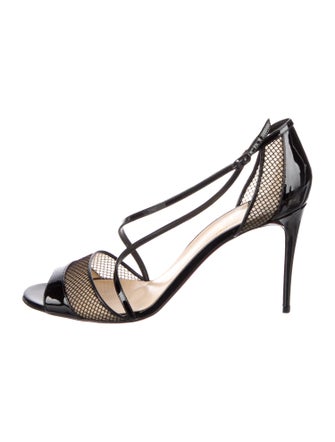 Christian Louboutin Mesh Slingback Sandals