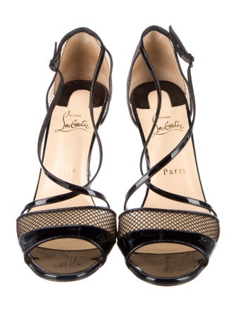 Christian Louboutin Mesh Slingback Sandals