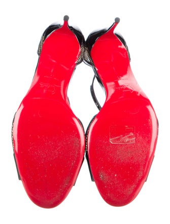 Christian Louboutin Mesh Slingback Sandals