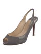 Christian Louboutin Patent Leather Slingback Pumps