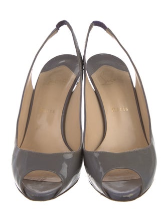 Christian Louboutin Patent Leather Slingback Pumps
