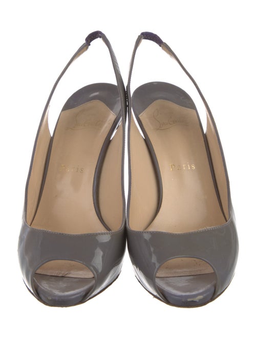 Christian Louboutin Patent Leather Slingback Pumps