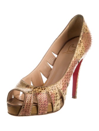 Christian Louboutin Snakeskin Animal Print Pumps