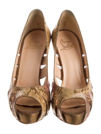 Christian Louboutin Snakeskin Animal Print Pumps