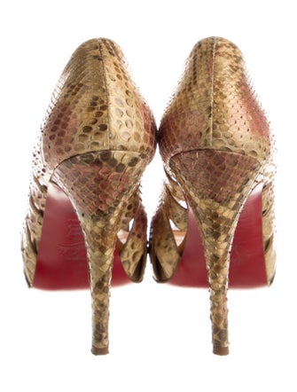 Christian Louboutin Snakeskin Animal Print Pumps