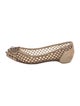 Christian Louboutin Spike Accents Mesh Flats