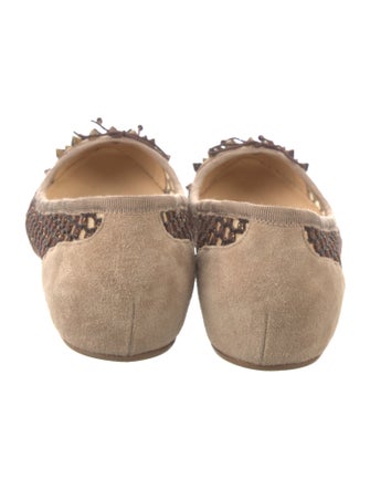 Christian Louboutin Spike Accents Mesh Flats