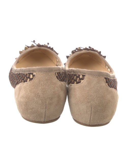 Christian Louboutin Spike Accents Mesh Flats
