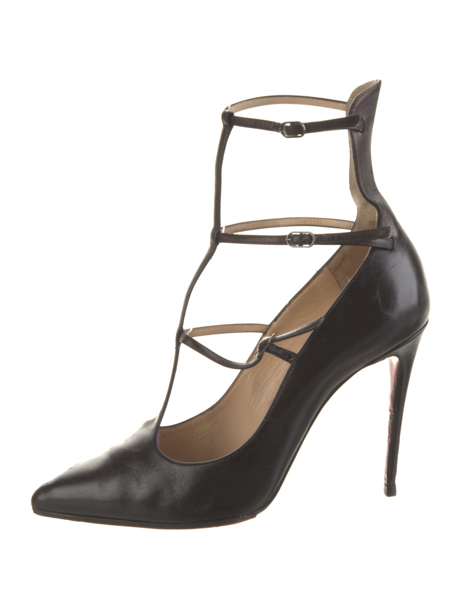Christian Louboutin Leather T-Strap Pumps