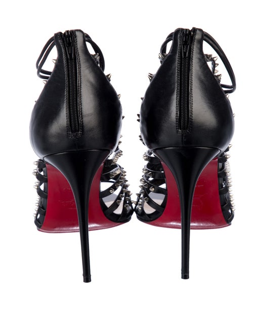 Christian Louboutin Leather Studded Accents Gladiator Sandals