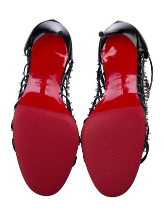 Christian Louboutin Leather Studded Accents Gladiator Sandals