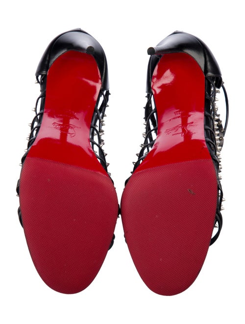 Christian Louboutin Leather Studded Accents Gladiator Sandals