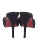 Christian Louboutin Satin Pleated Accents Slides