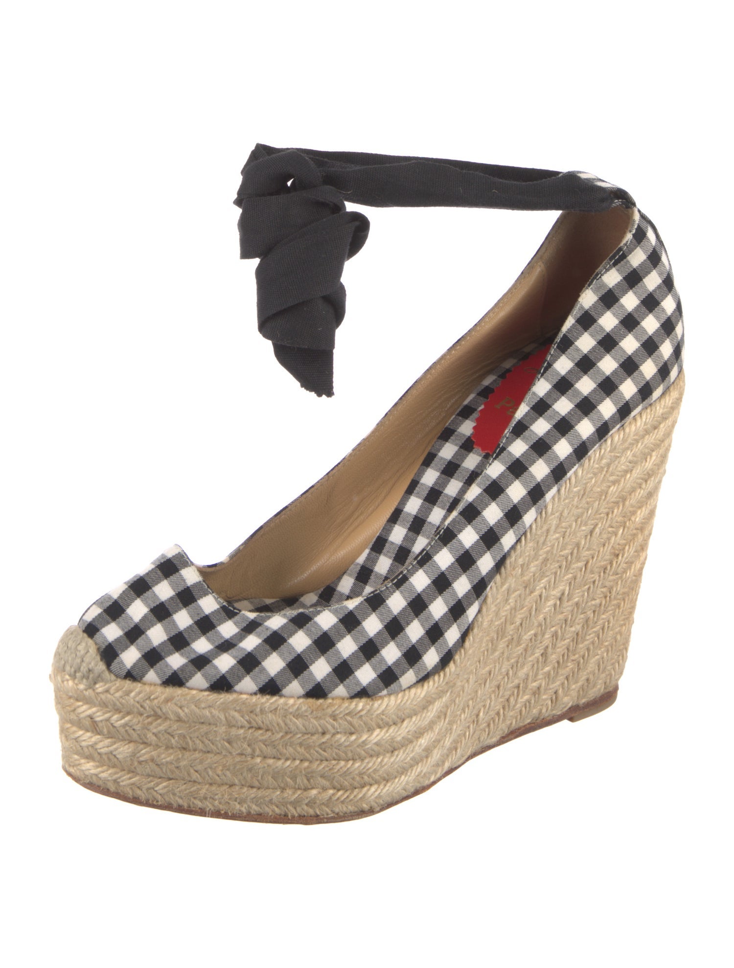 Christian Louboutin Plaid Print Espadrilles