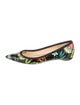 Christian Louboutin Leather Floral Print Ballet Flats