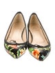 Christian Louboutin Leather Floral Print Ballet Flats