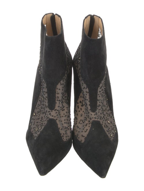 Christian Louboutin Suede Mesh Accents Boots