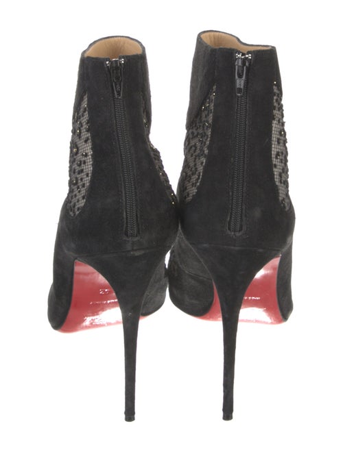 Christian Louboutin Suede Mesh Accents Boots