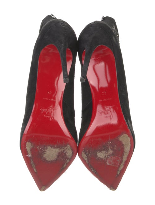 Christian Louboutin Suede Mesh Accents Boots