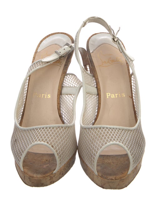 Christian Louboutin Mesh Mesh Accents Slingback Sandals