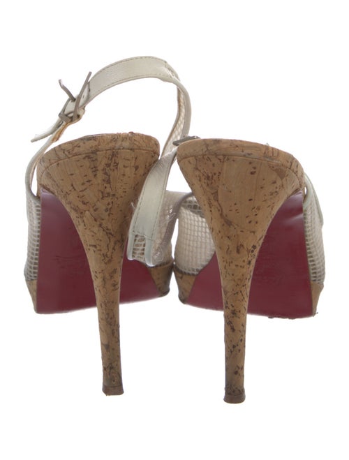 Christian Louboutin Mesh Mesh Accents Slingback Sandals