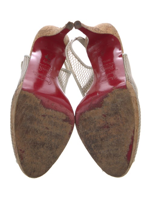 Christian Louboutin Mesh Mesh Accents Slingback Sandals