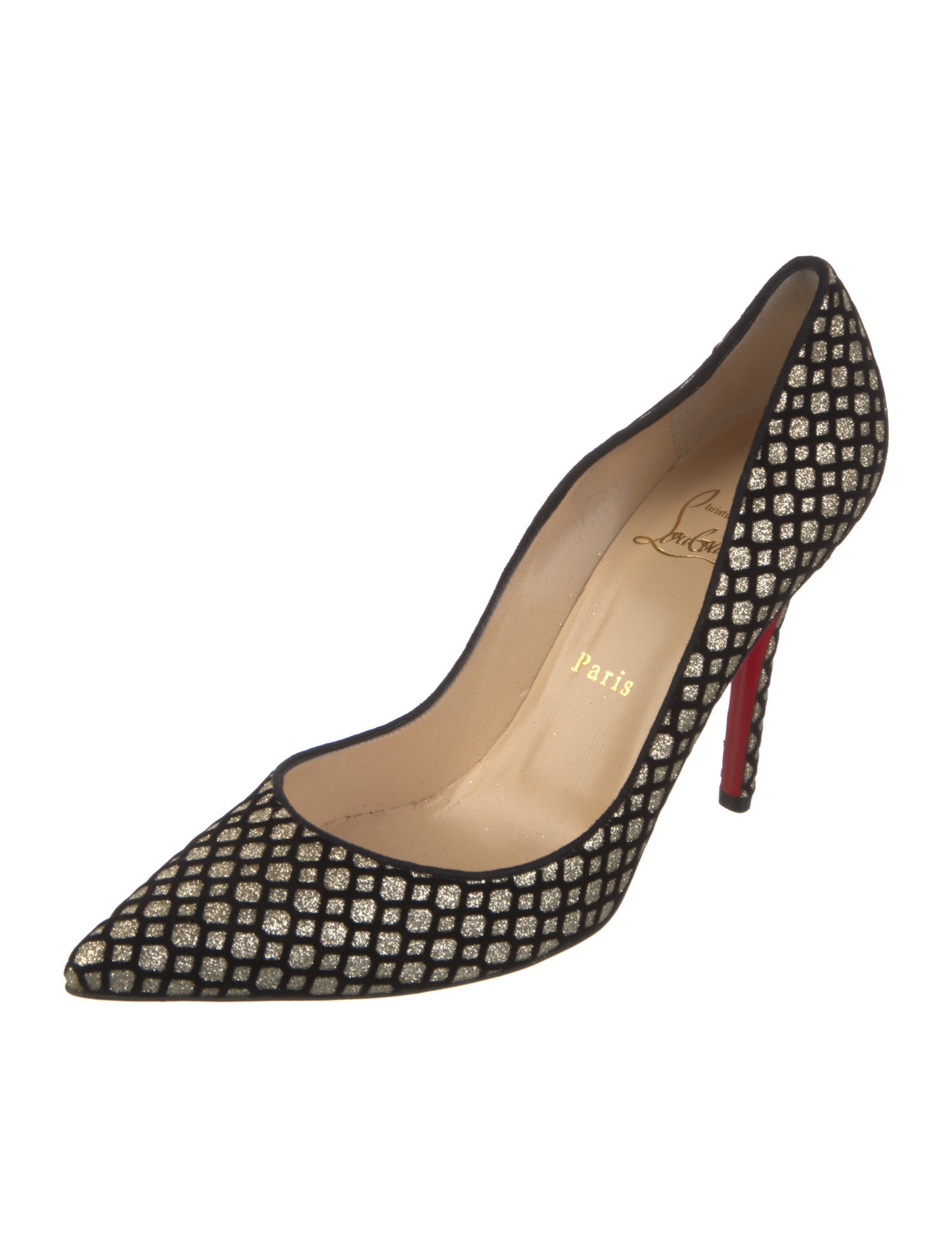 Christian Louboutin Glitter Printed Pumps
