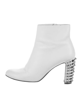 Christian Louboutin Spike Accents Leather Boots