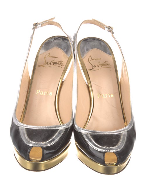 Christian Louboutin Patent Leather Slingback Pumps