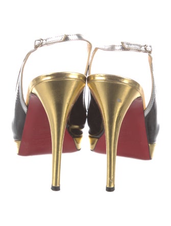 Christian Louboutin Patent Leather Slingback Pumps