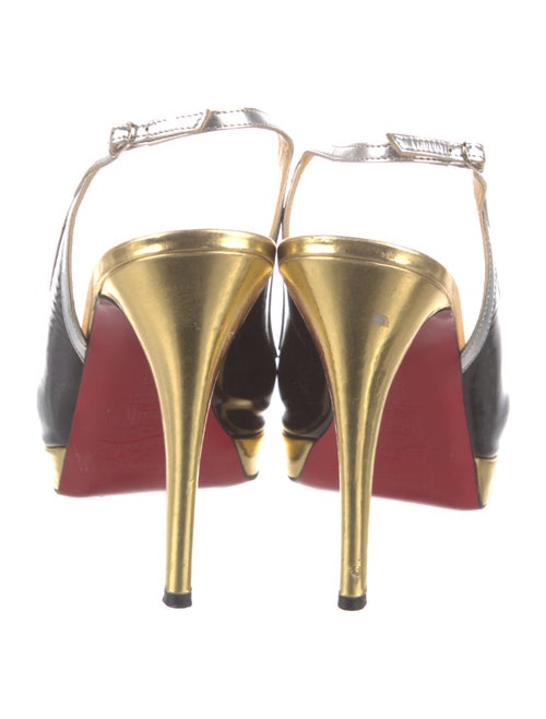 Christian Louboutin Patent Leather Slingback Pumps