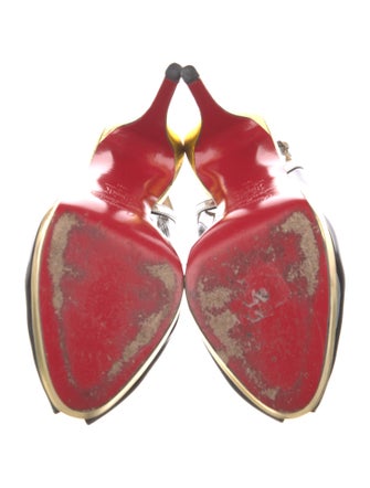 Christian Louboutin Patent Leather Slingback Pumps