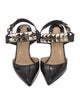 Christian Louboutin Spike Accents Patent Leather Slingback Pumps