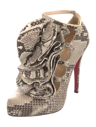 Christian Louboutin Python Animal Print Pumps