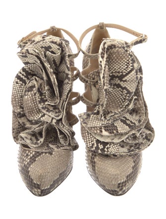 Christian Louboutin Python Animal Print Pumps