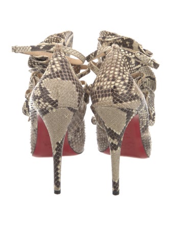 Christian Louboutin Python Animal Print Pumps