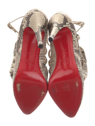 Christian Louboutin Python Animal Print Pumps
