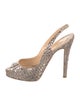 Christian Louboutin Sequins Slingback Pumps