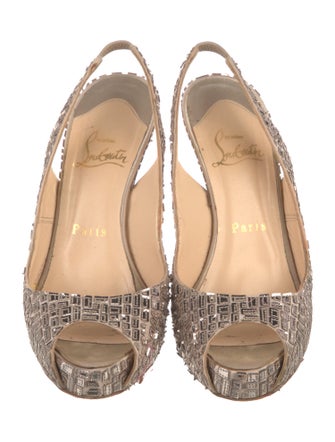 Christian Louboutin Sequins Slingback Pumps