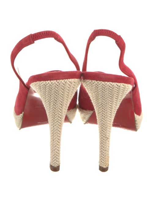 Christian Louboutin Suede Braided Accents Slingback Pumps