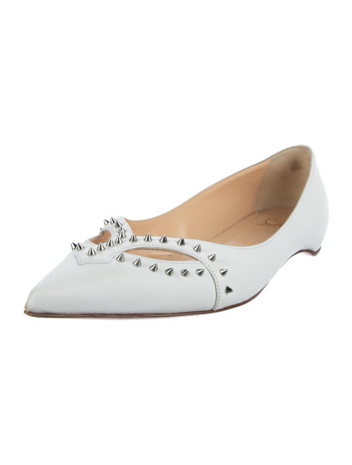 Christian Louboutin Spike Accents Leather Ballet Flats