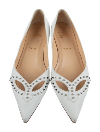 Christian Louboutin Spike Accents Leather Ballet Flats