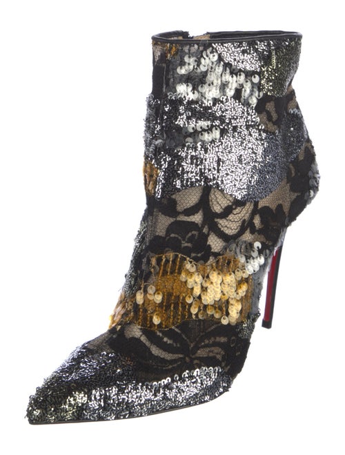Christian Louboutin Mesh Lace Pattern Boots