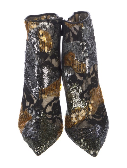 Christian Louboutin Mesh Lace Pattern Boots