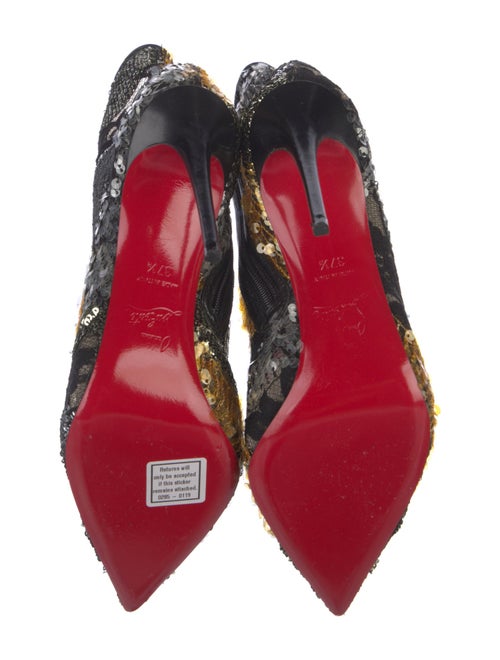 Christian Louboutin Mesh Lace Pattern Boots