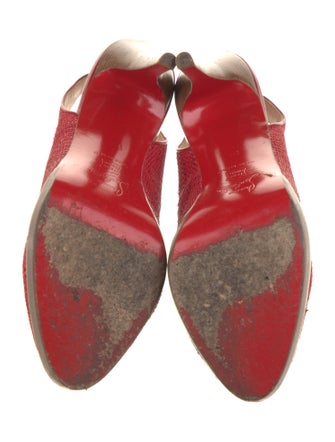 Christian Louboutin Raffia Slingback Sandals