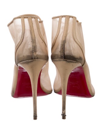 Christian Louboutin Open Ondessa Mesh Lace-Up Boots