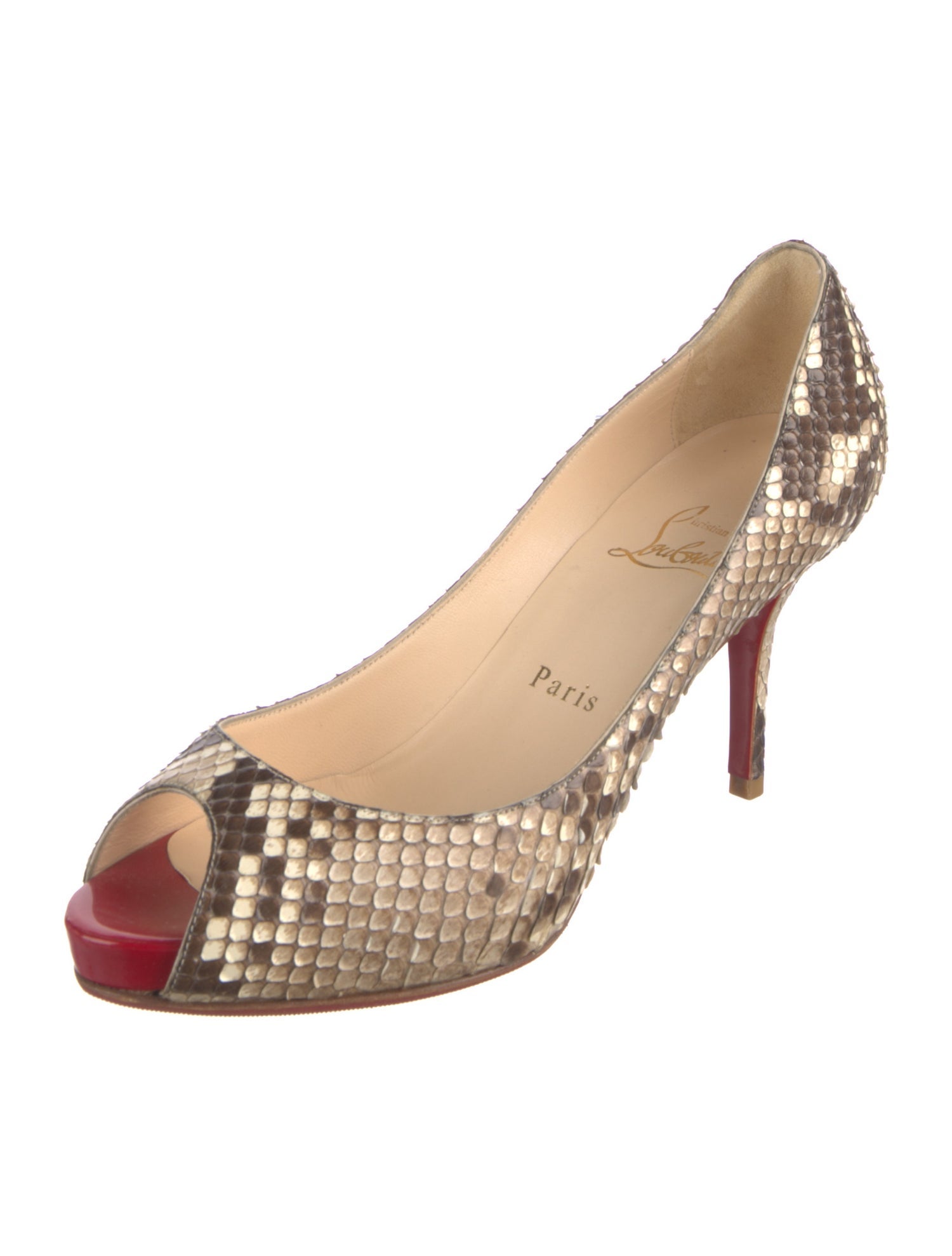 Christian Louboutin Snakeskin Animal Print Pumps