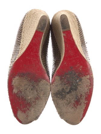 Christian Louboutin Snakeskin Animal Print Pumps