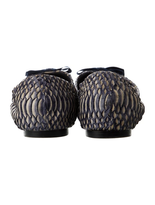Christian Louboutin Snakeskin Animal Print Ballet Flats